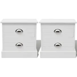 vidaXL Nachtschrank 2 Stk 4920 x 3870 x 3870 cm Weiß