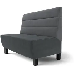 Meyer F | Gastrobank | B:H 120 x 90 cm | Grau | Horizontal Gestreift | Samt