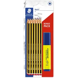 STAEDTLER 120 BK12P1, HB, Schwarz, Gelb, Hexagonal, PEFC, Sichtverpackung, 12 St