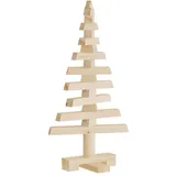 vidaXL Weihnachtsbaum Holz zum Schmücken Braun 60 cm