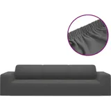 vidaXL Stretch Sofahusse 4-Sitzer Anthrazit Polyester-Jersey