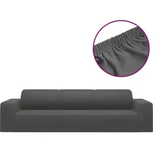 vidaXL Stretch Sofahusse 4-Sitzer Anthrazit Polyester-Jersey