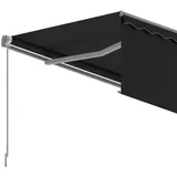 vidaXL Automatisch Gelenkarmmarkise 600 x 300 cm anthrazit inkl. Jalousie