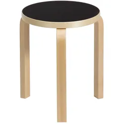 Artek - 60 Hocker, Linoleum schwarz