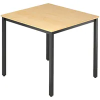 Bümö Besprechungstisch, Ahorn, Schwarz, Nachbildung,Ahorn, 80x72x80 cm, FSC Mix,