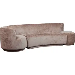 WOOOD Loungesofa »Combi-Popular: Bank + Sessel + Pouf«, Mit grobem Chenille gefüttert, Breite 345 cm WOOOD maulwurf