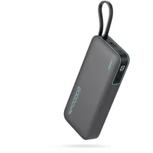 cuktech CUKP200NGLDG 55W 20000mAh Powerbank mit integriertem USB-C-Kabel - Grau