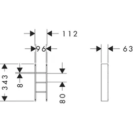 Hansgrohe IntraStoris Schubkasteninneneinteilung Modul 115 x 340 mm