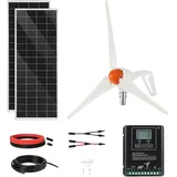 Vevor Solar-Windkraft-Kit monokristallin 400 W inkl. 2 x 100 W Solarmodule + 200 W Windturbine