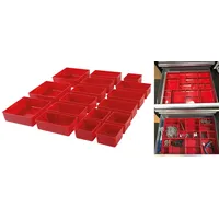 BGS Ablage Kunststoff 17-tlg. rot/schwarz