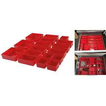 BGS Ablage Kunststoff 17-tlg. rot/schwarz