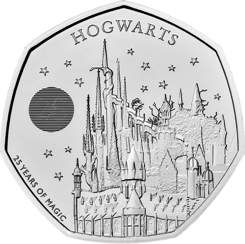Die offizielle 50P Münze HOGWARTSTM Castle