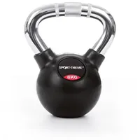 Sport-Thieme Kettlebell Gummiert mit gerändeltem Chrom-Griff"", 6 kg