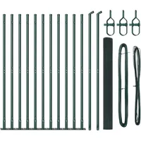 vidaXL Zaunpfosten 1,5 x 250 cm Grün/Stahl