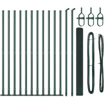 vidaXL Zaunpfosten 1,5 x 250 cm Grün/Stahl