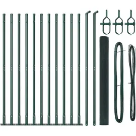 vidaXL Zaunpfosten 1,5 x 250 cm Grün/Stahl