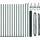 vidaXL Zaunpfosten 1,5 x 250 cm Grün/Stahl