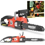 HECHT Kettensäge Elektro mit 2400 Watt Power – 45,8 cm Schwert – Soft-Start-System – Rückschlagbremse – Kette – automatische Kettenschmierung und einer Schnittgeschwindigkeit von 14 m/s