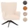 Mendler Lounge-Sessel HWC-N65 Chenille 75 x 99 x 75 cm creme-beige drehbar