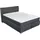LEONIQUE Boxspringbett LEONIQUE "Rumba", grau (dunkelgrau), B:170cm L:213cm, Samtoptik (100% Polyester), Komplettbetten, Boxspringbett Seniorenbett Polsterbett, Taschenfederkern-Matratze in Härtegrad 3, in 4 Breiten, incl. Topper