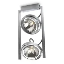 Philips Fast schwenkbarer Lichtstrahler, 60 W, Aluminium 2 x 60 W verchromt