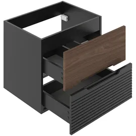 petits-meubles Sylla 2-tlg. Schwarz/Holz