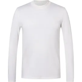 super.natural Herren Casual Rib Bio J Longsleeve (Größe L, weiss)