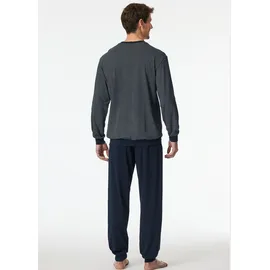 SCHIESSER Schlafanzug »Comfort Essentials« 2 tlg. mit gestreiftem Oberteil Schiesser 804-nachtblau
