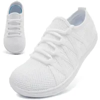 ZGPWZWL Barfussschuhe Damen Barfuss Schuhe Sportschuhe breite zehenbox Sneaker rutschfeste Atmungsaktiv Hallenschuhe Bequeme Leichte Turnschuhe Barefoot Shoes Minimalistische Laufschuhe Weiss Größe40 - 40 EU Weit