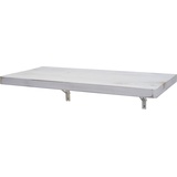 MCW Wandtisch MCW-H48, Wandklapptisch Wandregal Tisch, klappbar Massiv-Holz ~ 100x50cm shabby weiß