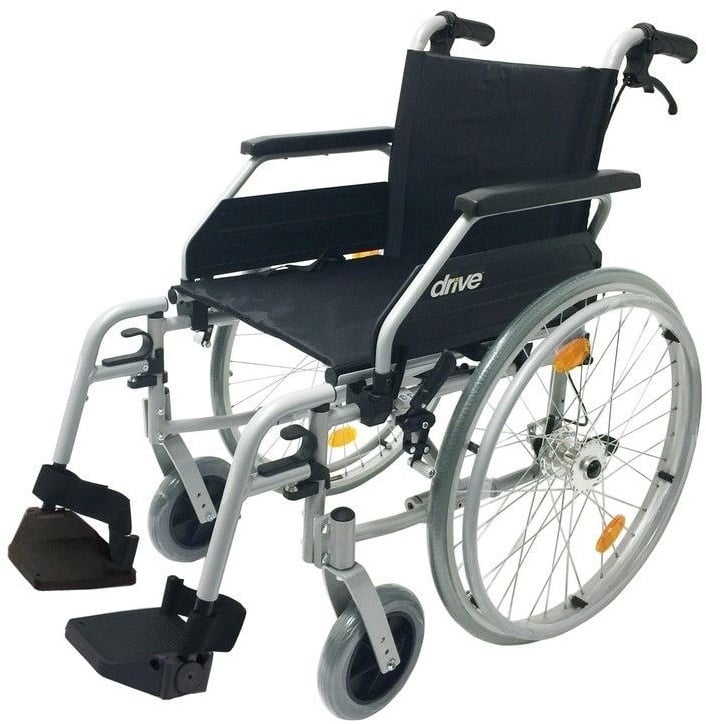 Leichtgewicht-Rollstuhl Drive Medical Litec 2G mit Trommelbremse für Begleiter Sitzbreite 38cm 1 St