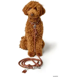 Hunter Verstellbare Führleine Round & Soft München 8/200, cognac