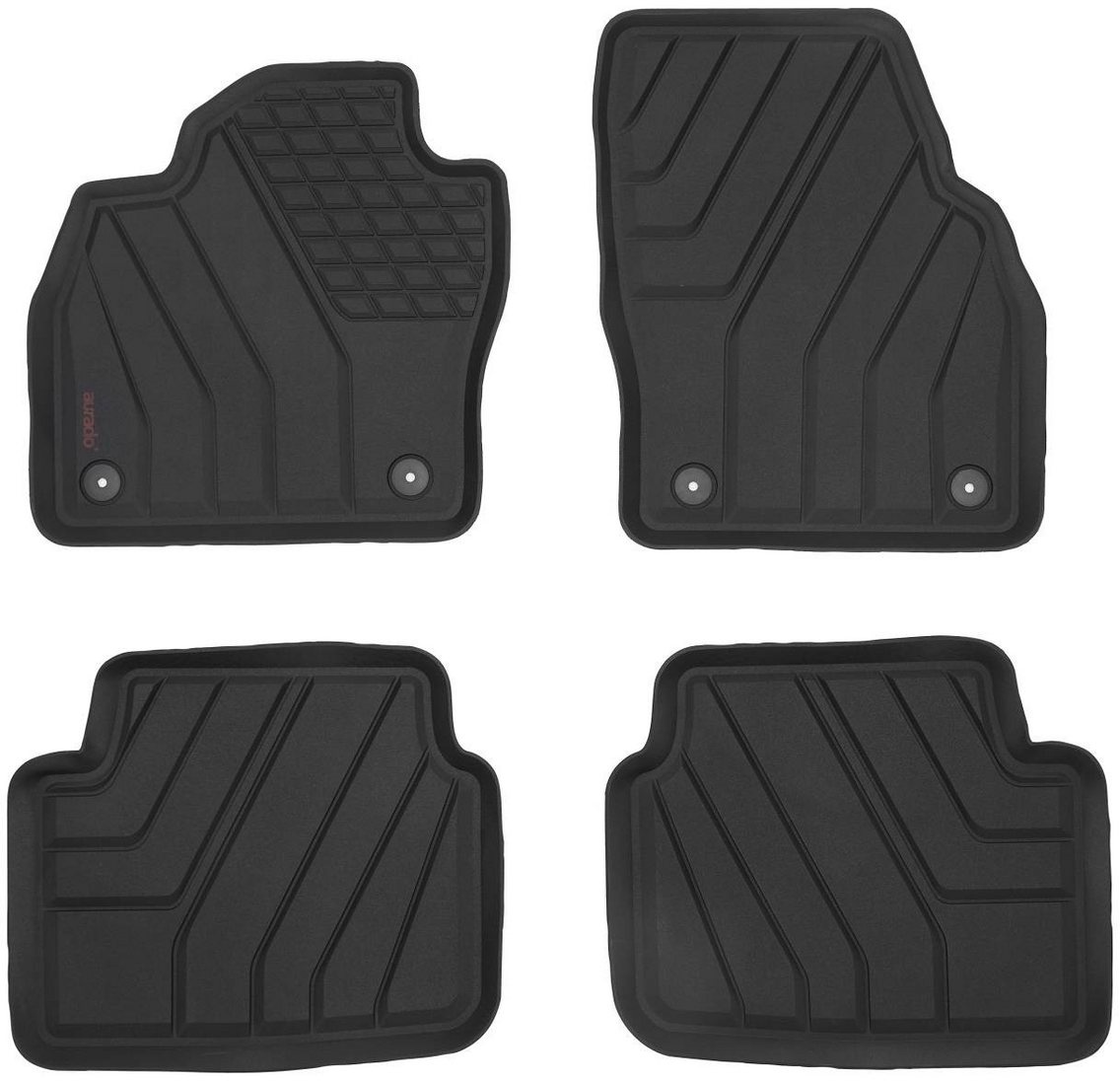 AZUGA Auto-Fußmatten AURADO Gummimatten passend für Skoda Kamiq/Skoda Scala ab 2019, für Skoda Kamiq,Karoq SUV schwarz