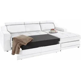 exxpo - sofa fashion Eckcouch Kunstleder 2-Sitzer Weiß