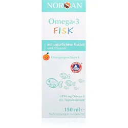 Norsan Omega-3 Fisk Fischöl für Kinder Geschmack Orange 150 ml