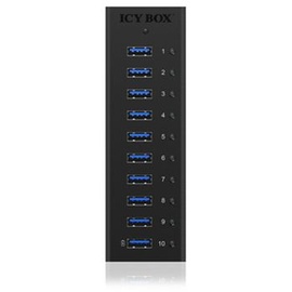 RaidSonic Icy Box IB-AC6110 USB-Hub, 10x USB-A 3.0, USB-A 3.0 [Buchse] (70419)