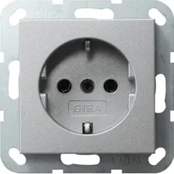 Gira Schuko-Steckdose alu System55 018826