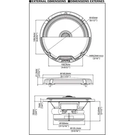 Alpine R-Series 2-Wege-Koaxial-Lautsprecher 6 1/2 Zoll