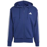 adidas Essentials 3-Streifen French Terry Reißverschlusspullover Dark Blue / White 2XL