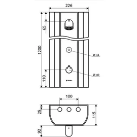 Schell LINUS DP-C-T Duschkopf Aerosolarm, Alu-eloxiert