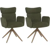 MCW Esszimmerstuhl MCW-N11 Stoff Bouclé 350g/m2 grün 2er Set