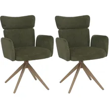 MCW Esszimmerstuhl MCW-N11 Stoff Bouclé 350g/m2 grün 2er Set