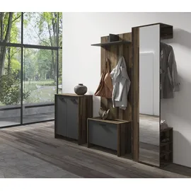 byLIVING Garderobenpaneel Ben 60 x 136 x 27 cm Grau