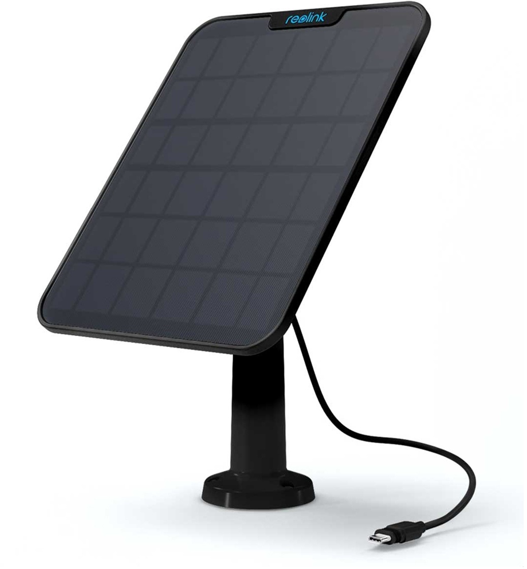 Reolink Solarpanel 2 Schwarz Für akkubetriebene Reolink Überwachungskameras