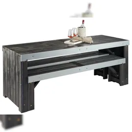 Wilk Gartenmöbel-Set Provence 3-teilig Anthrazit FSC