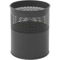 V-Part Halbperforierter Papierkorb 10 l Schwarz