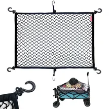 mamiko Frachtnetz für Mehrzweck-Klappwagen, Gartenwagen, Faltbare Trolleywagen, Strandwagen, strapazierfähiges, elastisches Nylon-Netz, ca. 61 x 80 cm bis 119 x 180 cm