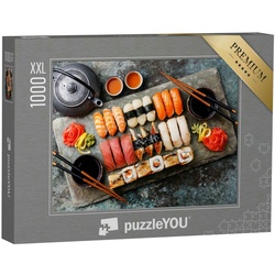 puzzleYOU Puzzle Puzzle 1000 Teile XXL „Sushi-Set Nigiri und Sushi-Rollen mit Tee“, 1000 Puzzleteile, puzzleYOU-Kollektionen Moderne Puzzles, Puzzle-Neuheiten
