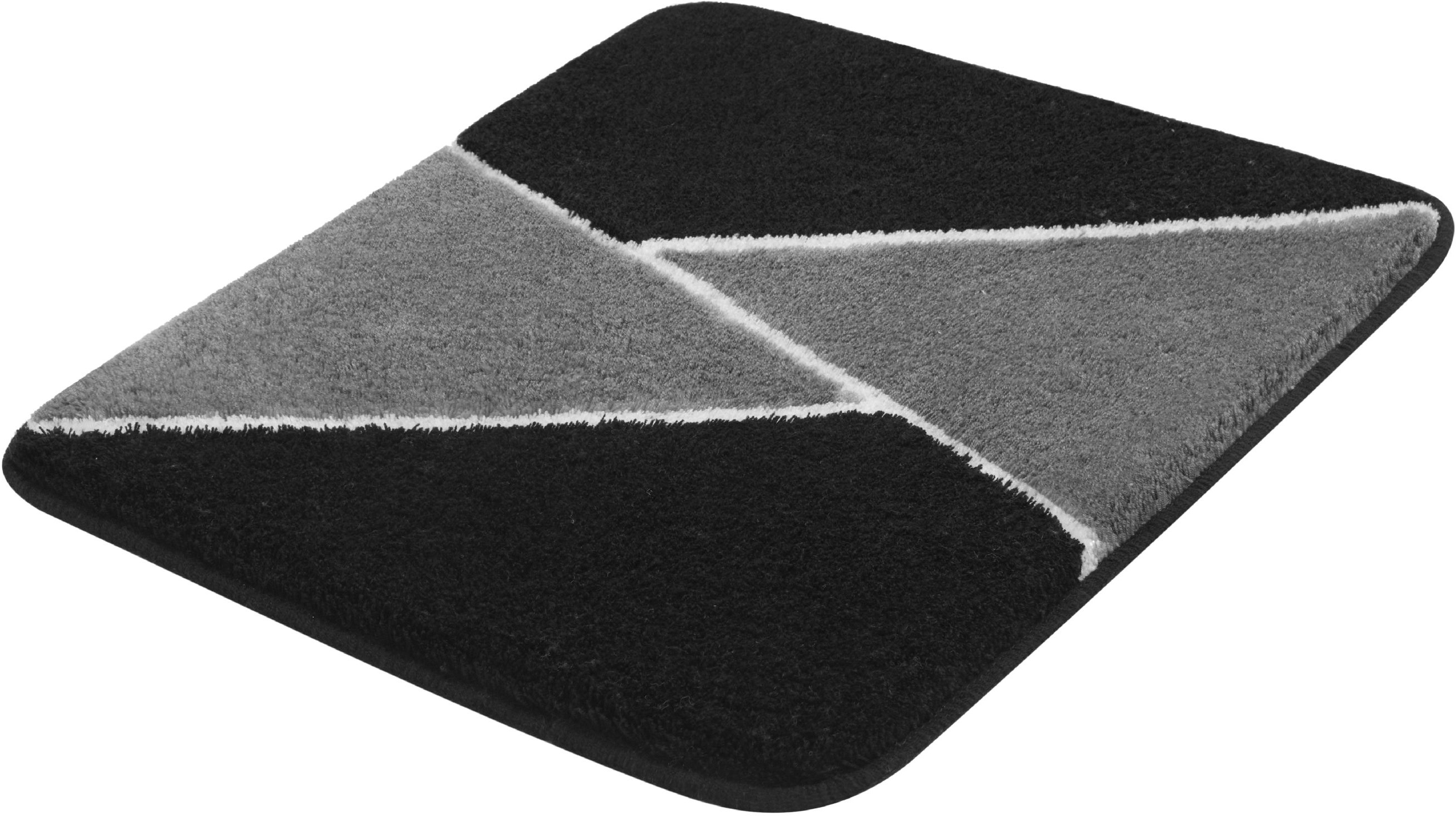 Badteppich HAILEY (LBH 65x55x2 cm) - schwarz