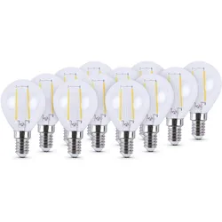 12er Pack LED Glühbirne Warmweiß E14, Leuchtmittel - Glühlampe 2700K Birnenform Energiesparlampe, 15.000 Stunden Lebensdauer, 2 Watt